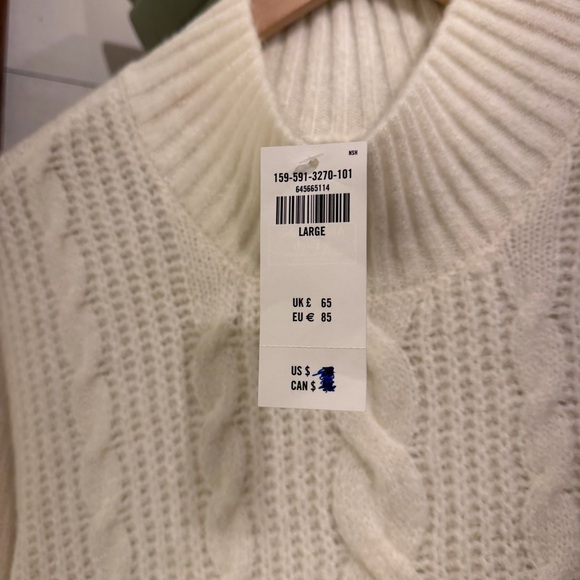 NWT Abercrombie and Fitch Cable Knit Sweater Dress Size Large - Picture 3 of 9